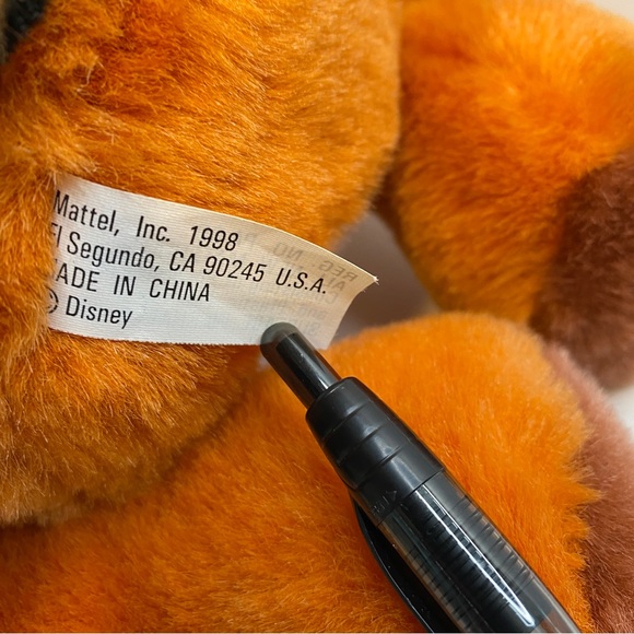 Mattel Vintage 1998 Disney Tigger Stuffed Animal Plush - Picture 9 of 9